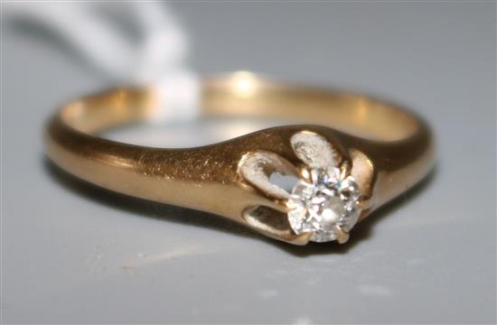 18ct gold solitaire diamond ring